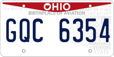 OH license plate GQC6354