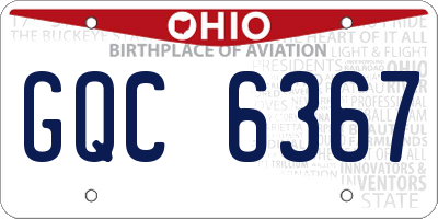 OH license plate GQC6367
