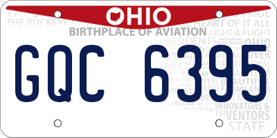 OH license plate GQC6395