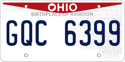 OH license plate GQC6399