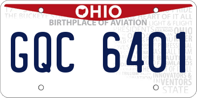 OH license plate GQC6401