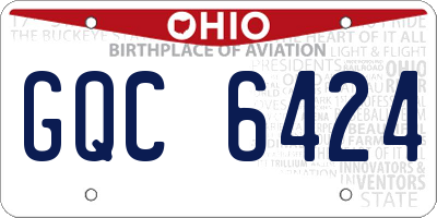 OH license plate GQC6424