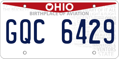 OH license plate GQC6429