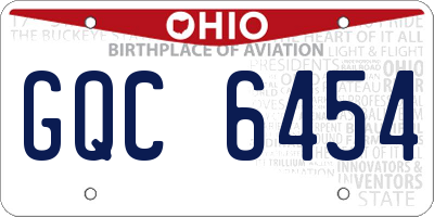OH license plate GQC6454