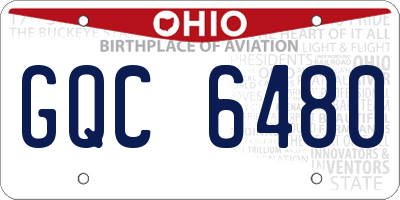 OH license plate GQC6480