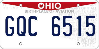 OH license plate GQC6515