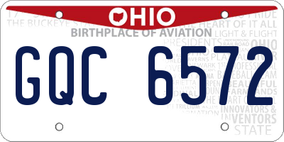 OH license plate GQC6572