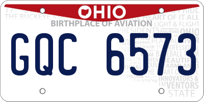 OH license plate GQC6573