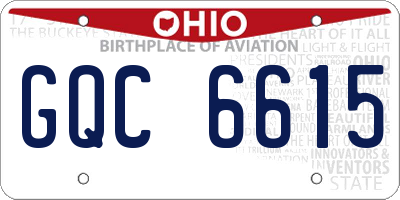 OH license plate GQC6615
