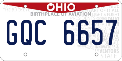 OH license plate GQC6657