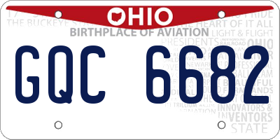 OH license plate GQC6682