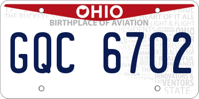OH license plate GQC6702