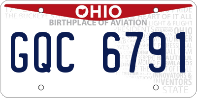 OH license plate GQC6791