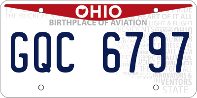 OH license plate GQC6797