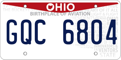 OH license plate GQC6804