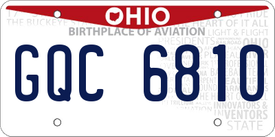 OH license plate GQC6810