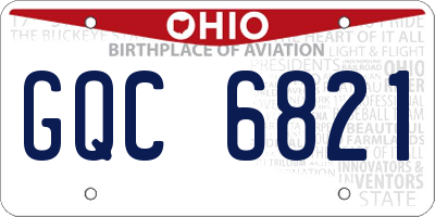 OH license plate GQC6821