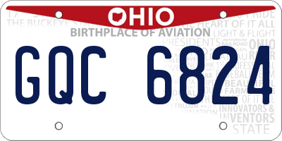 OH license plate GQC6824