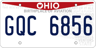 OH license plate GQC6856