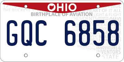 OH license plate GQC6858