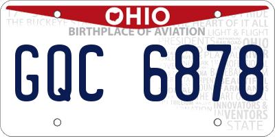 OH license plate GQC6878