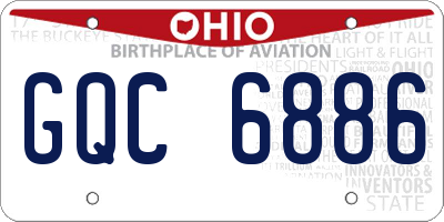 OH license plate GQC6886