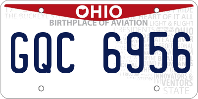OH license plate GQC6956