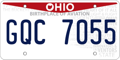 OH license plate GQC7055