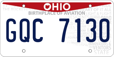 OH license plate GQC7130
