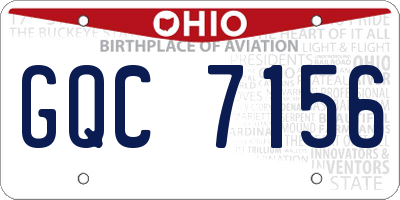 OH license plate GQC7156