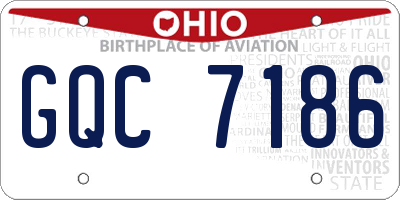 OH license plate GQC7186