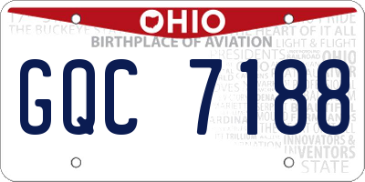 OH license plate GQC7188