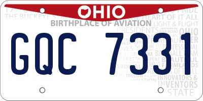 OH license plate GQC7331