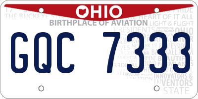 OH license plate GQC7333