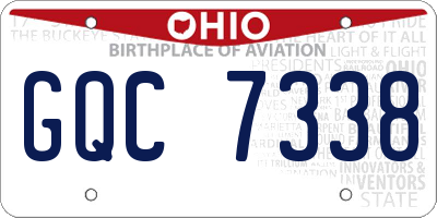 OH license plate GQC7338