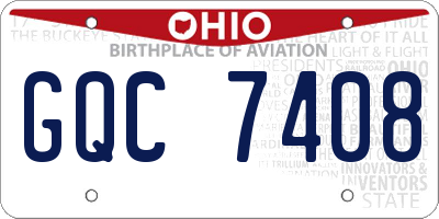 OH license plate GQC7408