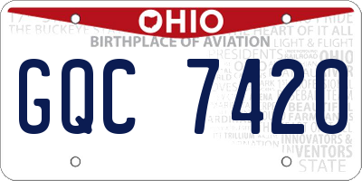 OH license plate GQC7420