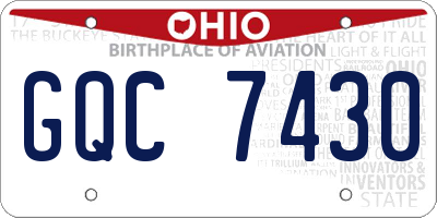 OH license plate GQC7430