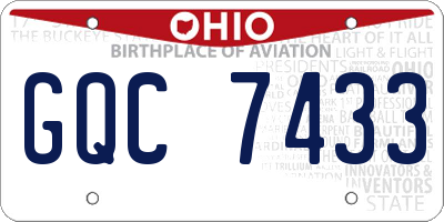 OH license plate GQC7433