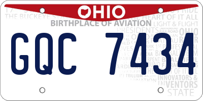 OH license plate GQC7434
