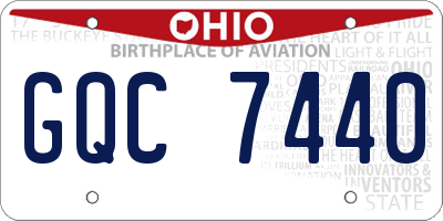 OH license plate GQC7440