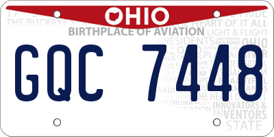 OH license plate GQC7448