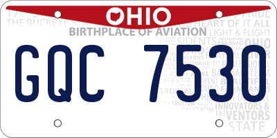 OH license plate GQC7530