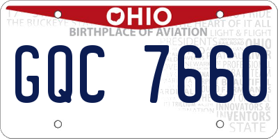 OH license plate GQC7660