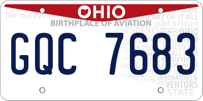 OH license plate GQC7683