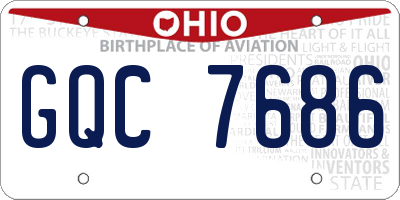 OH license plate GQC7686