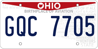 OH license plate GQC7705