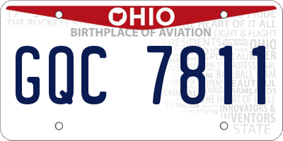 OH license plate GQC7811