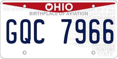 OH license plate GQC7966