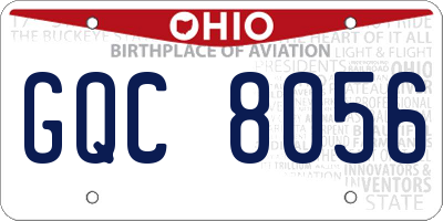 OH license plate GQC8056